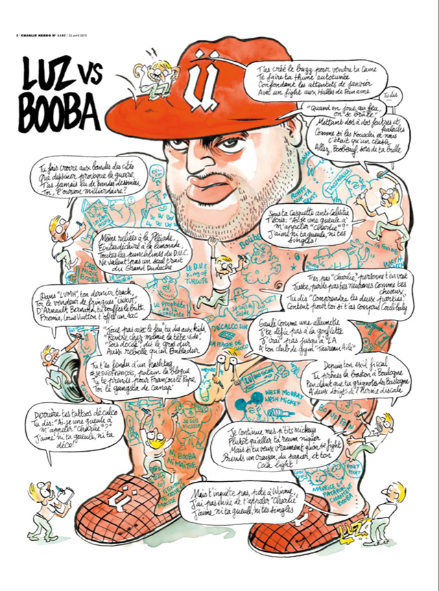 caricature luz booba gonflette