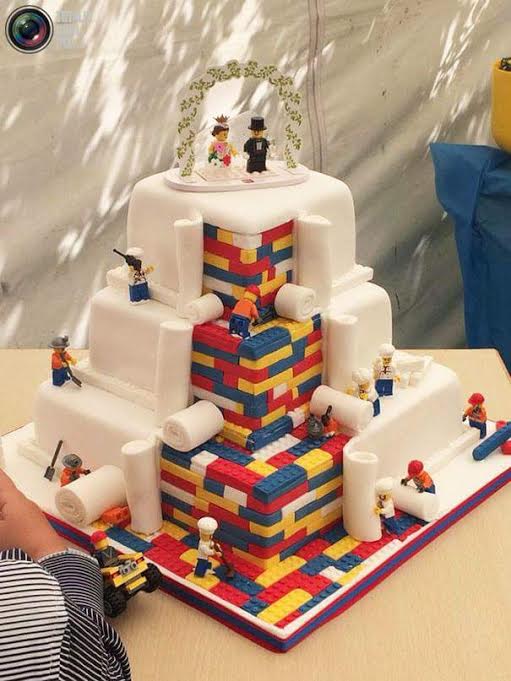 photo gateau mariage lego