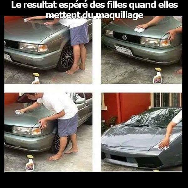 maquillage femme voiture