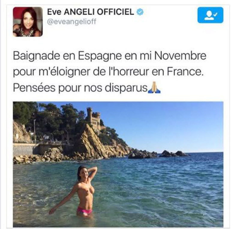 Eve Angeli twitter seins nus